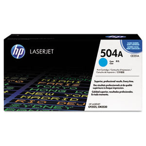 HP HP 504A (CE251A) Cyan Original LaserJet Toner Cartridge (7000 Yield)