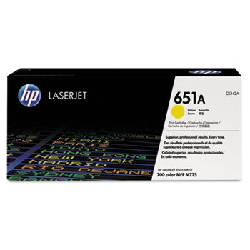 HP 651A, (CE342A) Yellow Original LaserJet Toner Cartridge