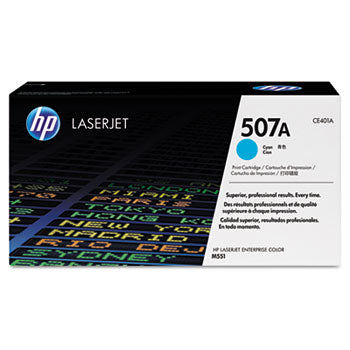 HP 507A (CE401A) Cyan Original LaserJet Toner Cartridge (6000 Yield)