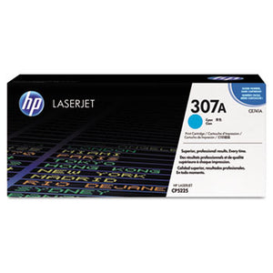 HP 307A, (CE741A) Cyan Original LaserJet Toner Cartridge