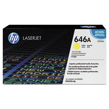 HP 646A (CF032A) Yellow Original LaserJet Toner Cartridge (12500 Yield)