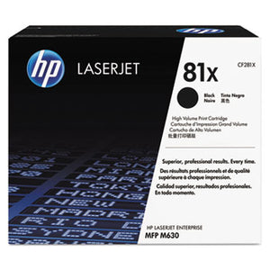 HP 81X (CF281X) Black Original LaserJet Toner Cartridge (25000 Yield)