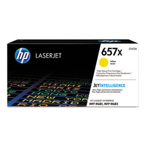 HP 657X, (CF472X) High-Yield Yellow Original LaserJet Toner Cartridge