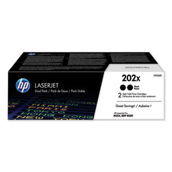 HP 202X, (CF500X-D) 2-Pack High-Yield Black Original LaserJet Toner Cartridges