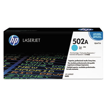 HP 502A, (Q6471A) Cyan Original LaserJet Toner Cartridge